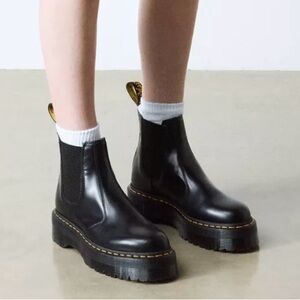 Dr. Martens Black Platform Chelsea Boots